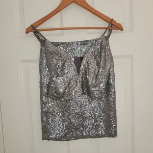 Angl Dark Gray Sequin 2 Piece Set Size S
